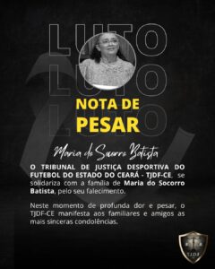 Nota de pesar – Maria do Socorro Batista